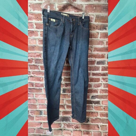 BERNE Women's Relaxed Fit Denim Jeans | Size 10R Dark Blue 33–34" Waist - Picture 1 of 9